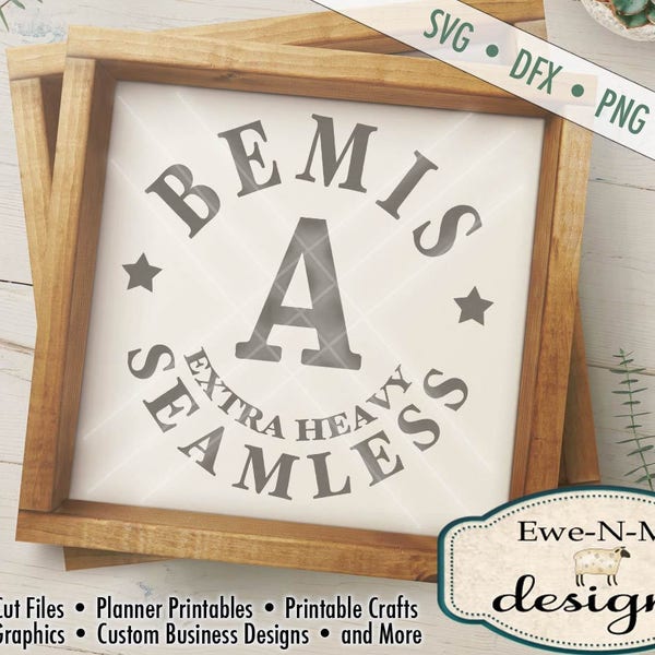 Bemis A Seamless Sewing Thread SVG Cut File - Digital svg, dxf, png and jpg files available