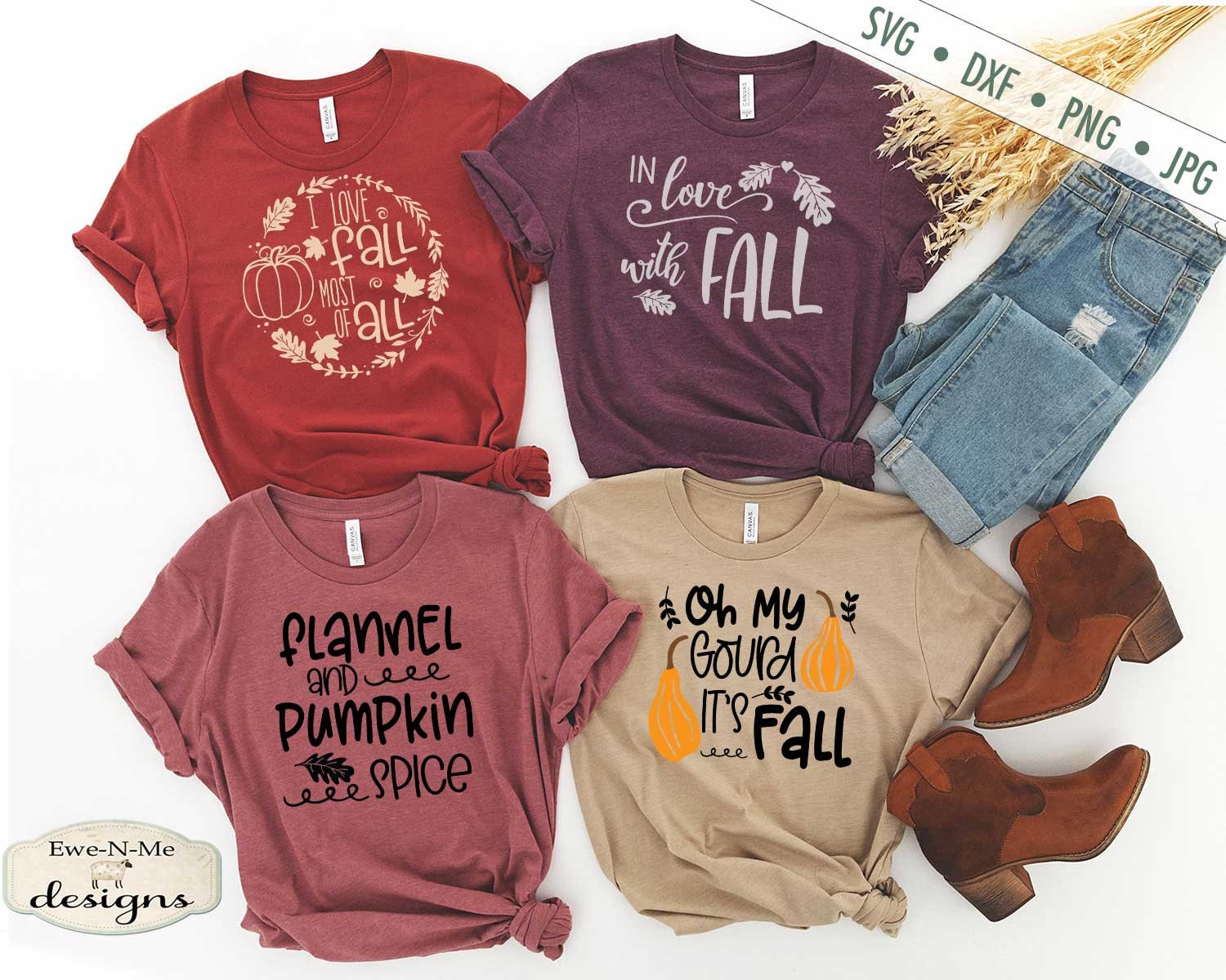 Download Fall T-Shirt Mini Bundle Cutting Files - Commercial Use svg, dxf, png, jpg