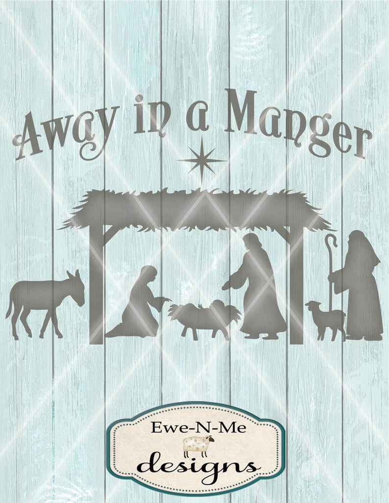 Download Christmas SVG file Away In A Manger SVG Nativity svg | Etsy