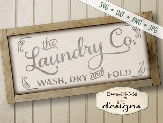 Laundry Co Sign SVG - laundry svg - Laundry room cut file - laundry room stencil - Commercial Use svg cut file -  svg, dxf, png, jpg