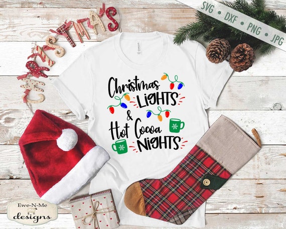 Christmas Lights Hot Cocoa Nights svg - Christmas svg