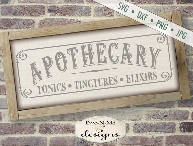 Apothecary svg tonic tincture elixir SVG Pharmacy svg Apothecary Sign svg zdjęcie 1