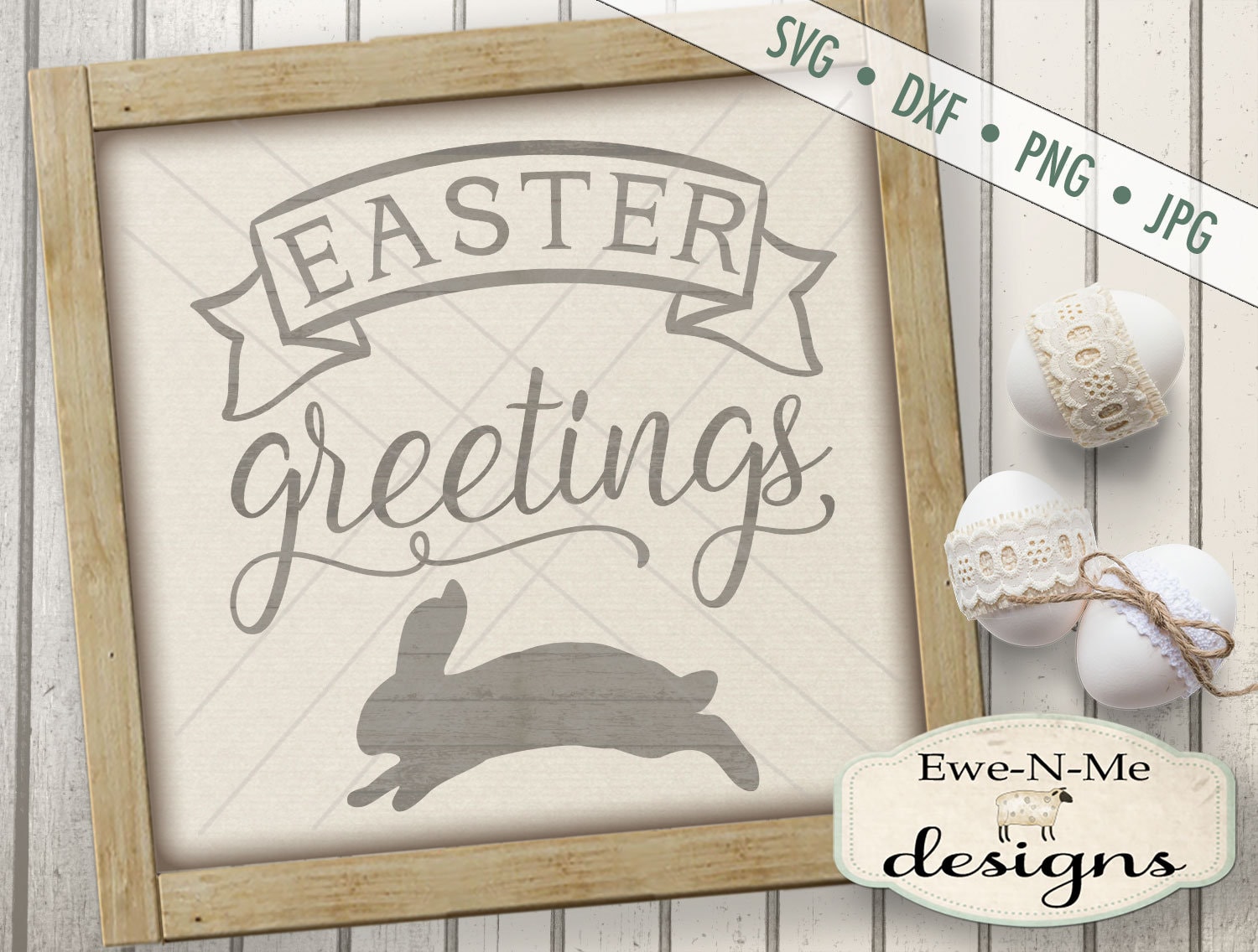 Easter SVG - Easter greetings svg - Happy Easter SVG - bunny silhouette