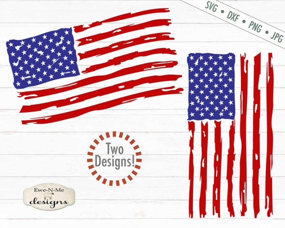 Distressed American Flag - One Nation Under God SVG