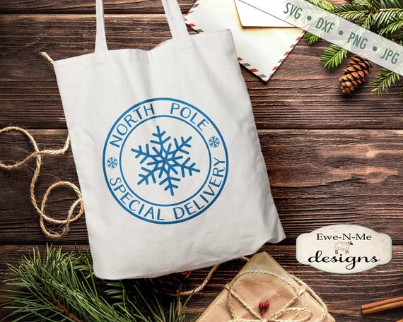 North Pole svg - Special Delivery SVG - Snowflake SVG - Winter svg - Christmas SVG - Commercial Use svg, dxf, png and jpg files