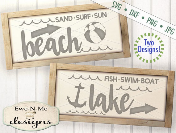 Beach SVG - Lake svg - lake house decor SVG - beach house decor svg -  summer svg - anchor svg - Commercial Use svg, dxf, png, jpg