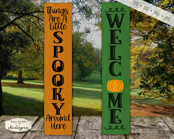 Spooky - Pumpkin Welcome - Porch Sign SVG