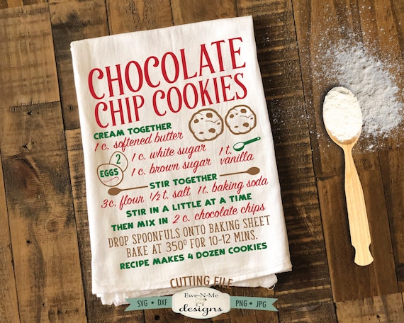 Chocolate Chip Cookie Recipe SVG