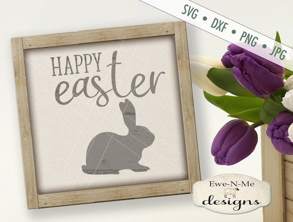 Easter SVG - Easter Bunny svg - Happy Easter SVG - bunny silhouette svg - easter rabbit svg - Commercial Use svg, dxf, png, jpg