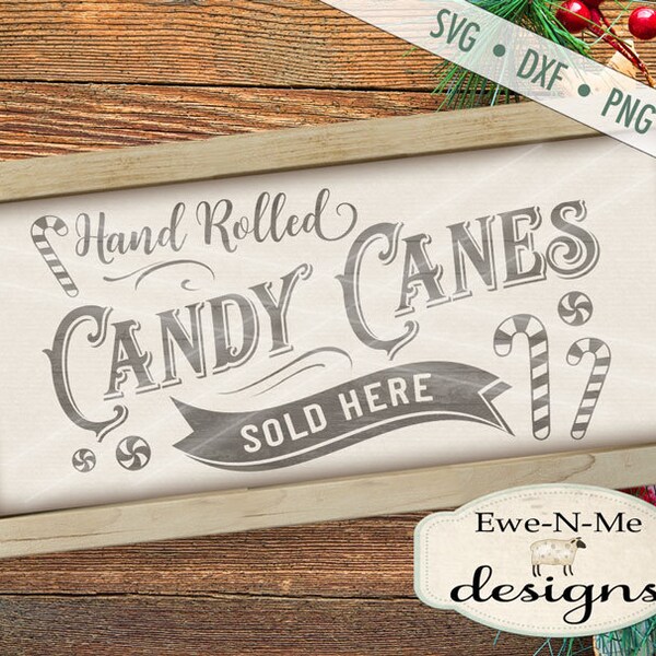 Candy Cane Sign SVG - Christmas SVG - Candy Cane svg - Christmas Candy SVG - Peppermint svg - Commercial Use svg, dxf, png and jpg