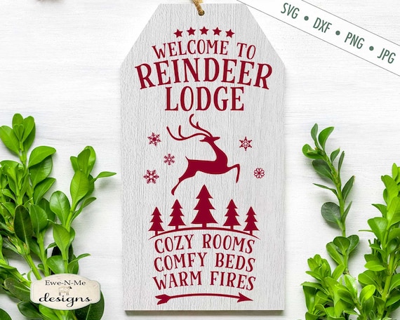 Reindeer Lodge SVG - Christmas SVG