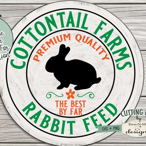 Cottontail Rabbit Feed SVG - Segno di Pasqua SVG - Cottontail Rabbit Feed PNG Design da utilizzare per la sublimazione