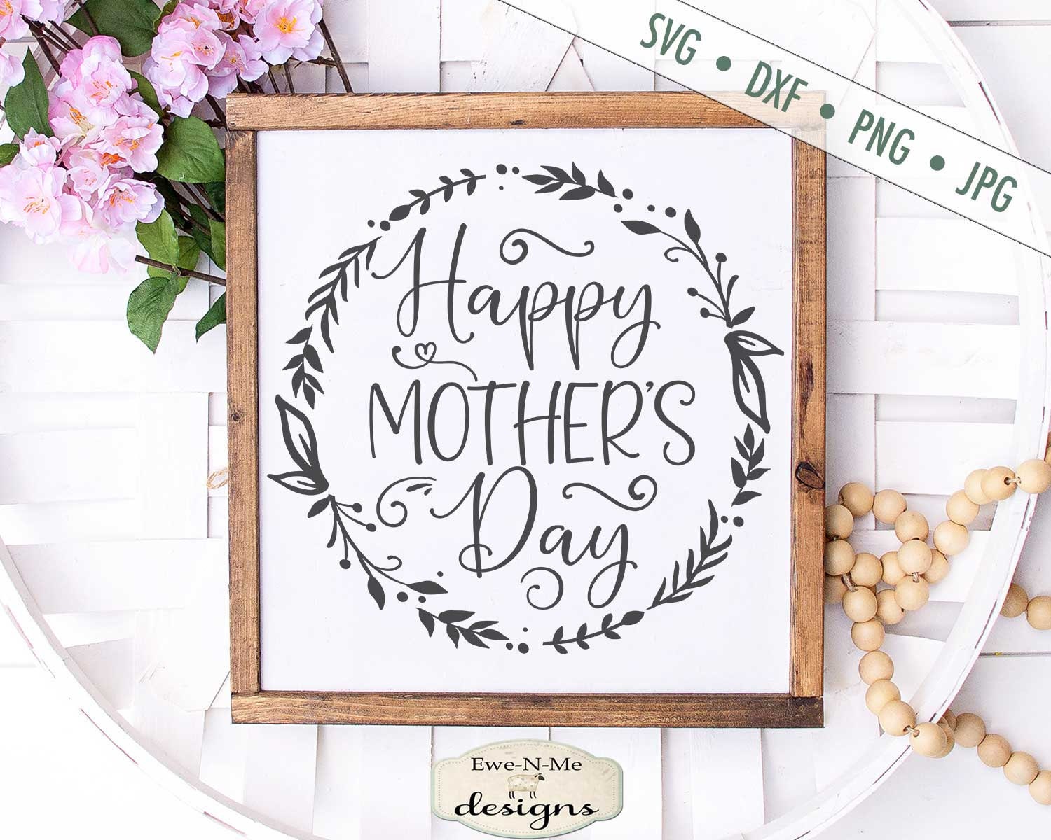 Download Happy Mother's Day - Wreath SVG