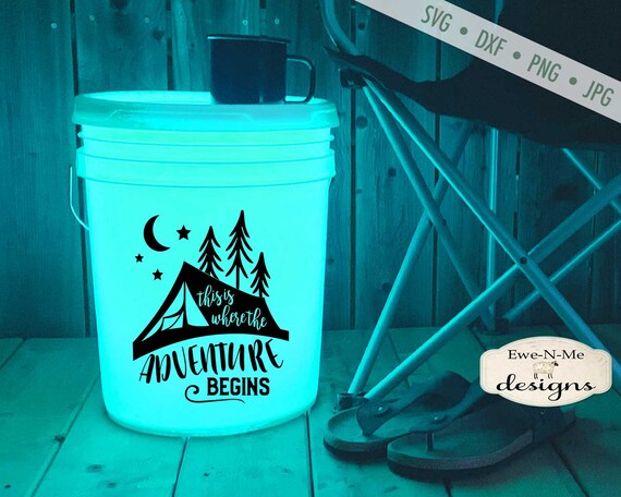 Adventure Begins SVG Tent SVG camping Camping Bucket svg Bundle Camper Tent