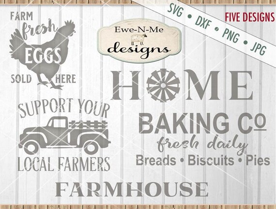 Farmhouse svg bundle - old truck svg - home svg - fresh eggs svg - Baking Co svg  - farmer svg - Commercial Use  svg, dxf, png, jpg