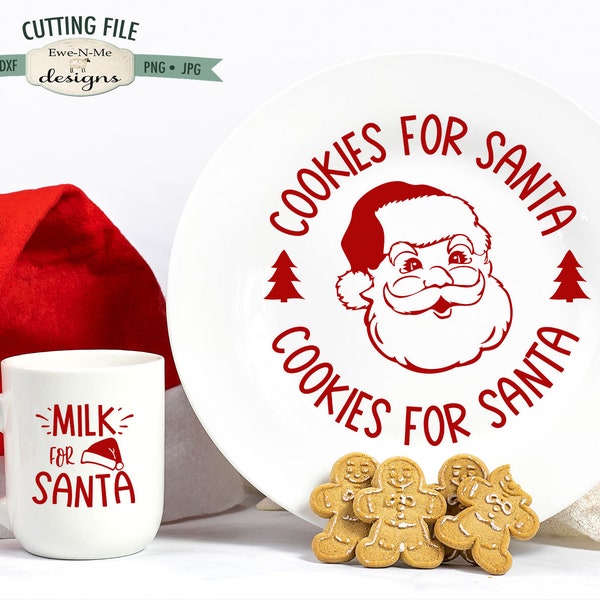 Cookies For Santa svg - Milk For Santa svg - Christmas Eve svg - Commercial Use svg, dxf, png, jpg