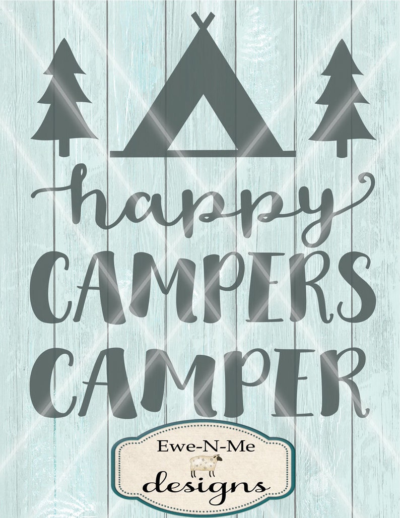 Download Happy Campers svg Cut File tent and trees teepee trees SVG ...