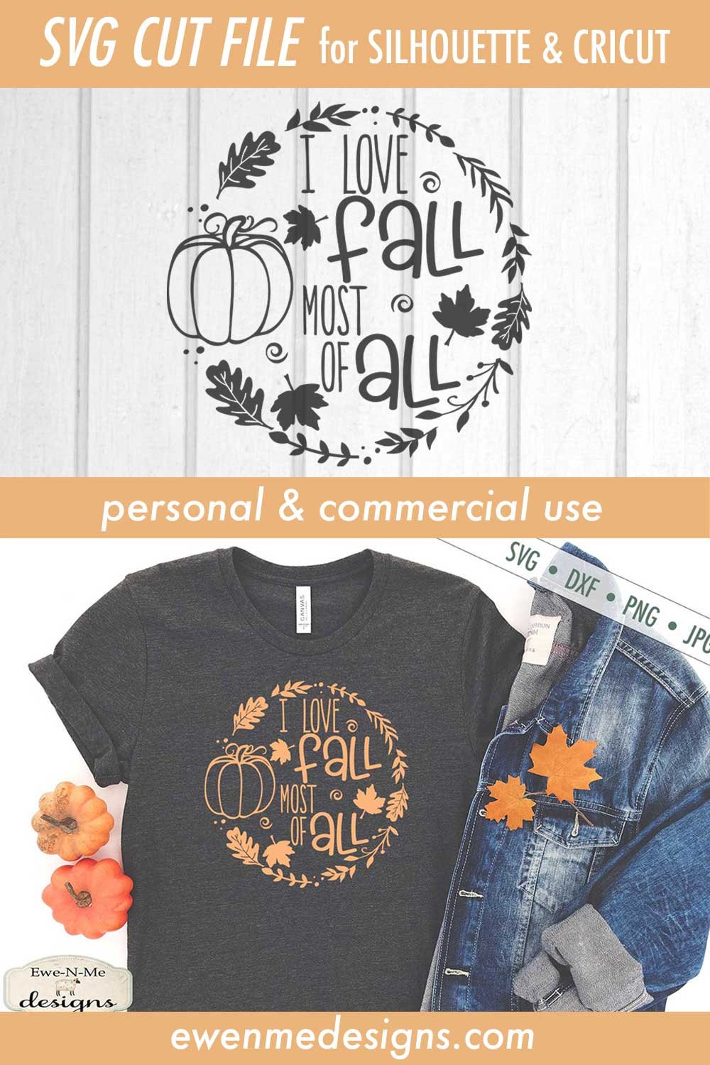 Download I Love Fall Most of All SVG - Commercial Use svg, dxf, png, jpg