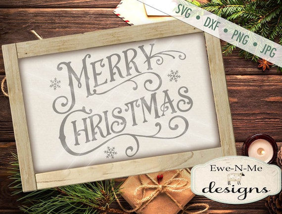 Victorian Merry Christmas svg - Christmas svg - Merry Christmas SVG, Holiday svg-  Commercial Use svg, dxf, png, jpg