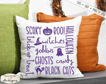 Halloween Subway SVG - Ghost SVG - Jack o Lantern SVG - Witch Hat svg  - black cat svg -  Commercial Use svg, png, jpg, dxf