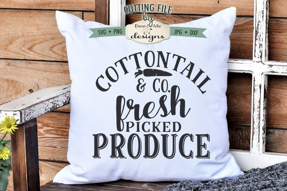 Cottontail & Co Fresh Produce SVG - Easter Sign SVG -  Cottontail Produce svg, png Cutting File