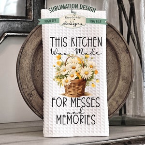 Country Daisies Kitchen Towel Sublimation Bundle Kitchen Towel Sublimation Designs Country Daisy Kitchen Designs image 5