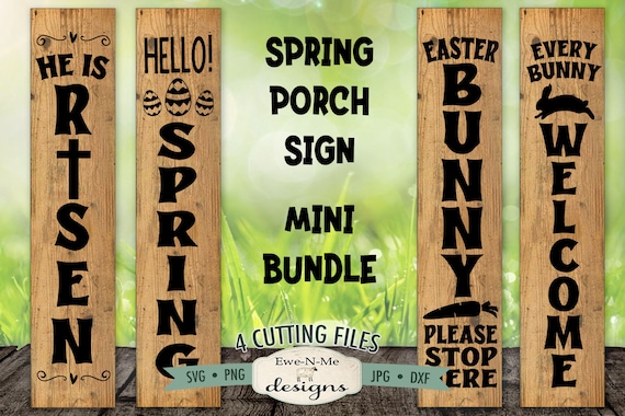 Easter SVG Mini Bundle for Vertical Signs and More | Easter Bunny  svg | He Is Risen svg | Hello Spring svg | Every Bunny Welcome svg