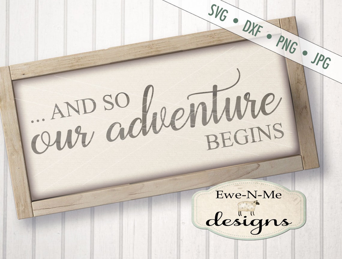Our Adventure Begins SVG Wedding Svg Wedding Sign SVG - Etsy
