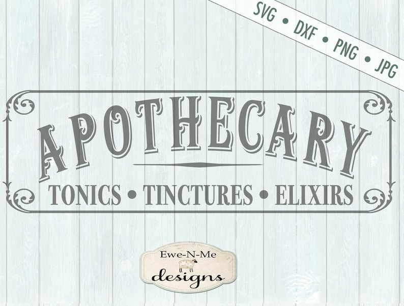 Apothecary svg tonic tincture elixir SVG Pharmacy svg Apothecary Sign svg zdjęcie 2