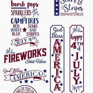 Patriotic svg bundle july 4th svg bundle America svg porch sign svg fireworks svg Commercial use svg, dxf, png, jpg image 10