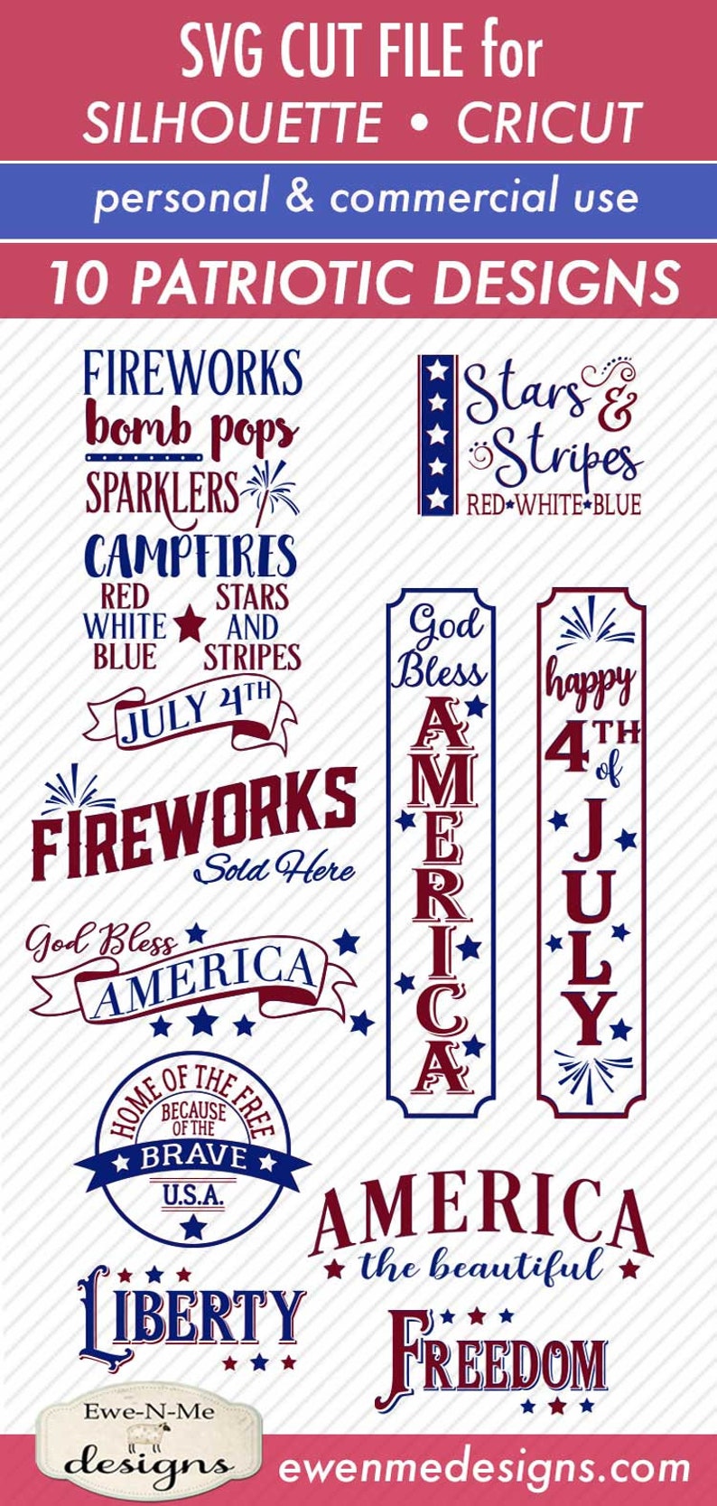 Patriotic svg bundle july 4th svg bundle America svg porch sign svg fireworks svg Commercial use svg, dxf, png, jpg image 10