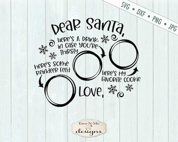 Download Dear Santa Svg Christmas Eve Plate Svg Cookies Svg Etsy