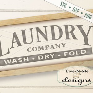 Laundry Room SVG - Laundry Company Sign SVG - Laundry Cut File - Commercial Use svg, dxf, png, jpg