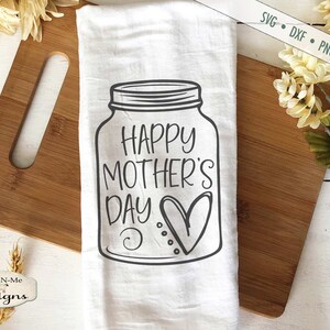 Mother&#39;s Day Heart Mason Jar SVG: Commercial Use (Digital Download)