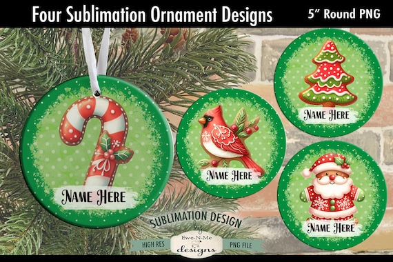 Red Green Gingerbread Cookies Ornament Designs PNG Files | Christmas Cookies Ornament Designs | Colorful Christmas Cookie Ornament Designs