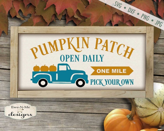 Pumpkin Patch SVG -  Old Truck SVG - Truck with Pumpkins SVG