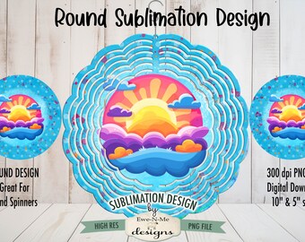 Summer Sunshine Sublimation Design | Sunset Sublimation Design | Tropical Door Hanger Design