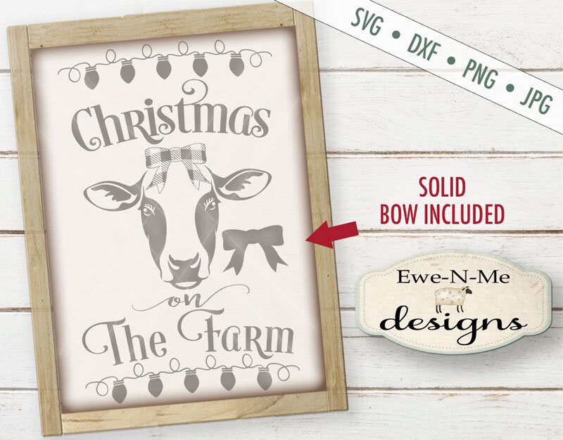 Download Christmas Cow SVG - Farm svg - Cow svg - Farm SVG ...