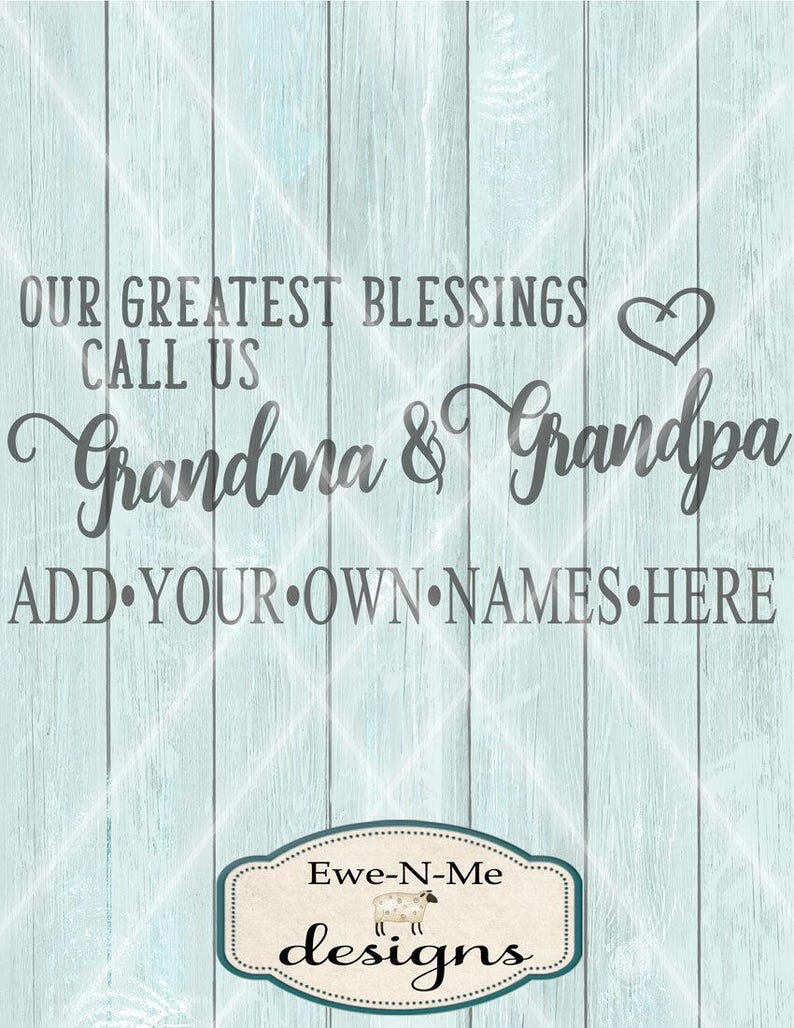 Download Grandma Grandpa SVG greatest blessings svg Grandparent | Etsy