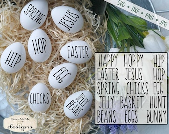 Easter SVG - Easter Words SVG Bundle - Rae Dunn Inspired Words SVG