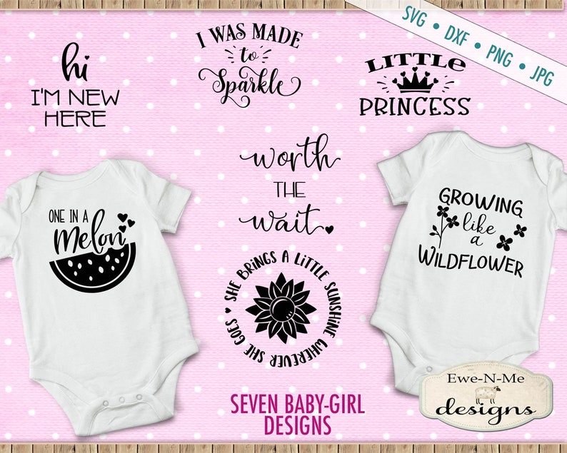 Download Baby Girl SVG Bundle Onesie SVG Bundle Made to Sparkle SVG ...