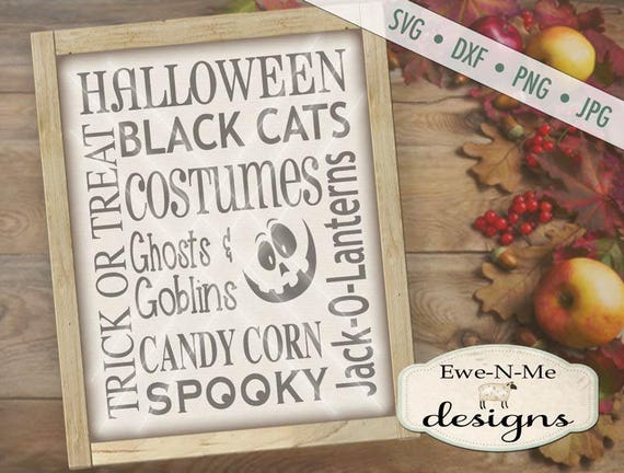 Halloween SVG - halloween subway svg  - Jack o Lantern SVG - Trick or Treat svg - Black Cat - Commercial Use svg, dxf, png and jpg files