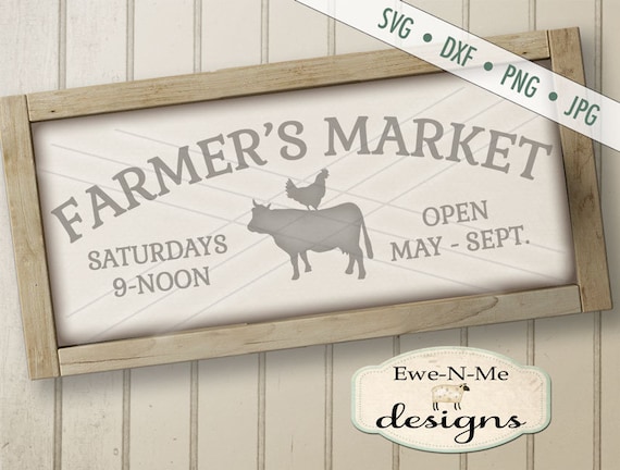 Farmers Market svg - cow svg - chicken SVG -  farmhouse SVG - stacked animals svg