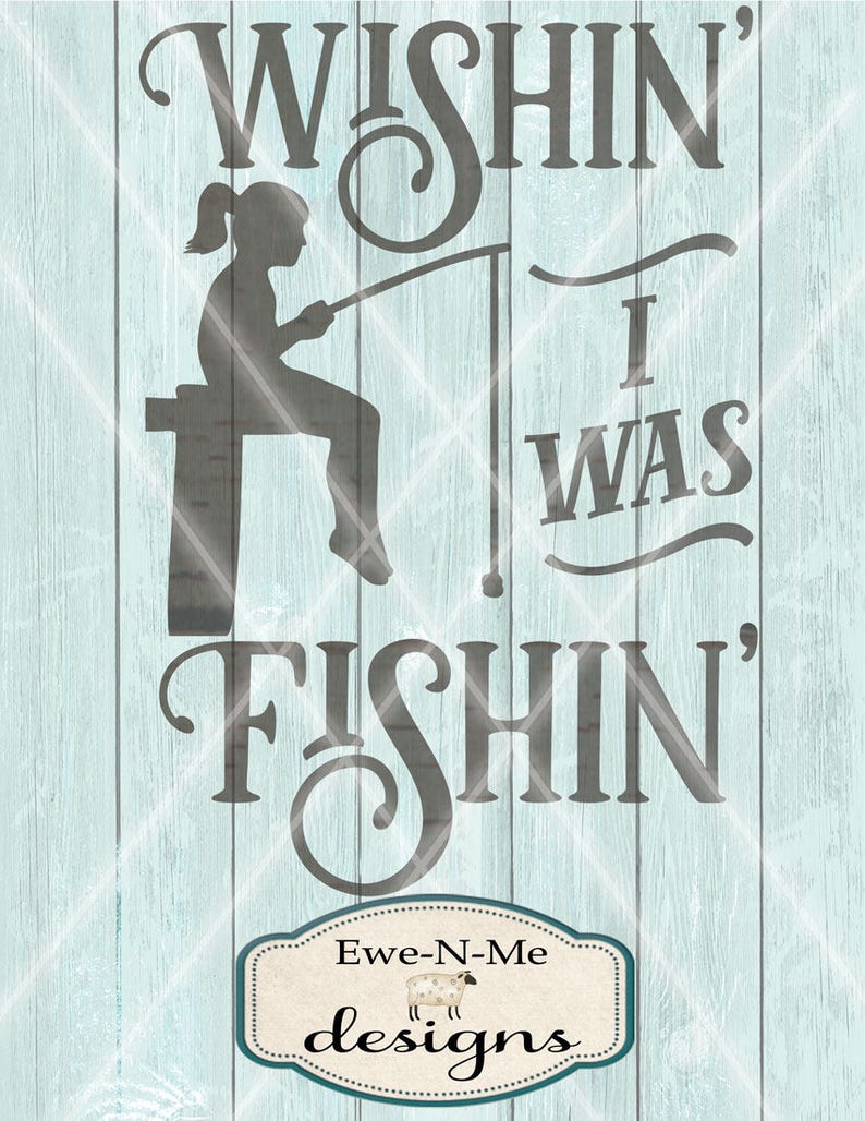 Download Fishing SVG Wishin I Was Fishin SVG Girl Fishing SVG | Etsy