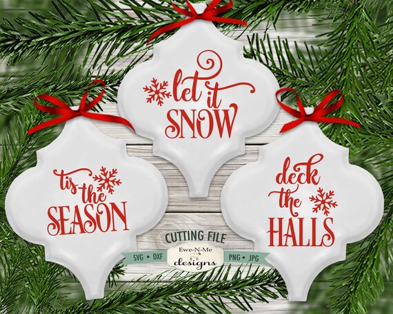 Tis The Season svg - Let It Snow  svg - Deck The Halls SVG - Commercial use svg bundle