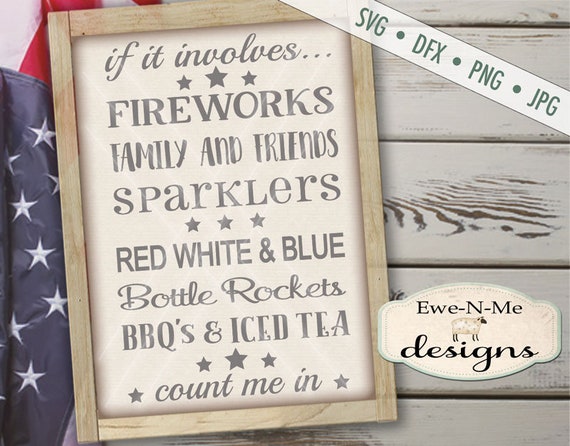 Independence Day SVG - July 4th SVG - Fireworks SVG