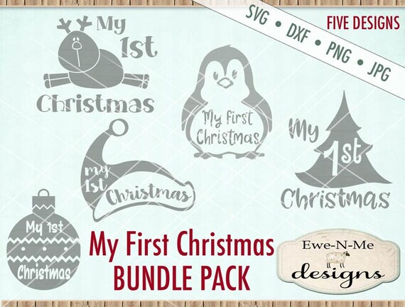 Christmas SVG Bundle - My First Christmas svg bundle - Baby's First Christmas svg bundle - Christmas SVG - Commercial use svg, dxf, png, jpg