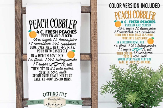 Peach Cobbler Recipe SVG