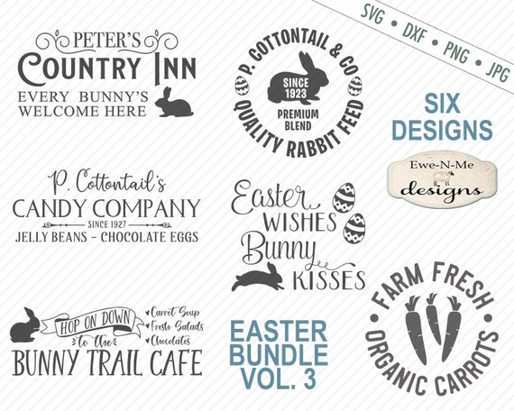 Easter SVG Bundle - Bunny SVG Bundle - Easter Bunny svg - Farmhouse Easter svg