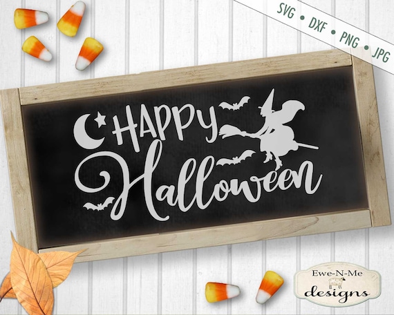 Halloween SVG - Witch SVG - Flying Witch svg - Witch Broom SVG - Happy Halloween svg - Commercial Use svg, dxf, png, jpg